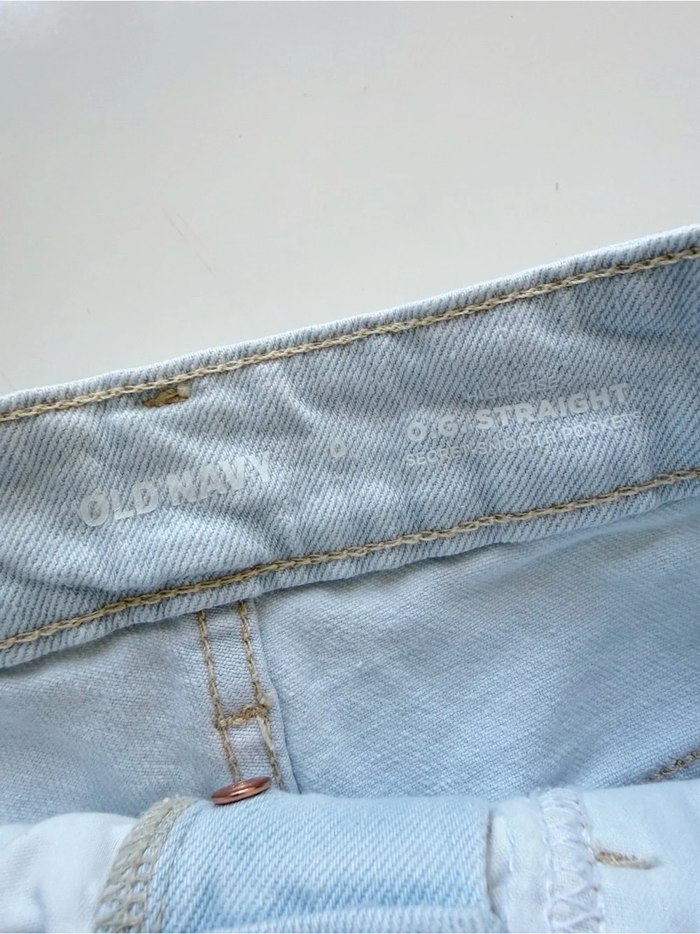 Old Navy High Rise O.G Straight Distressed Cut Off Jean Shorts Size 0